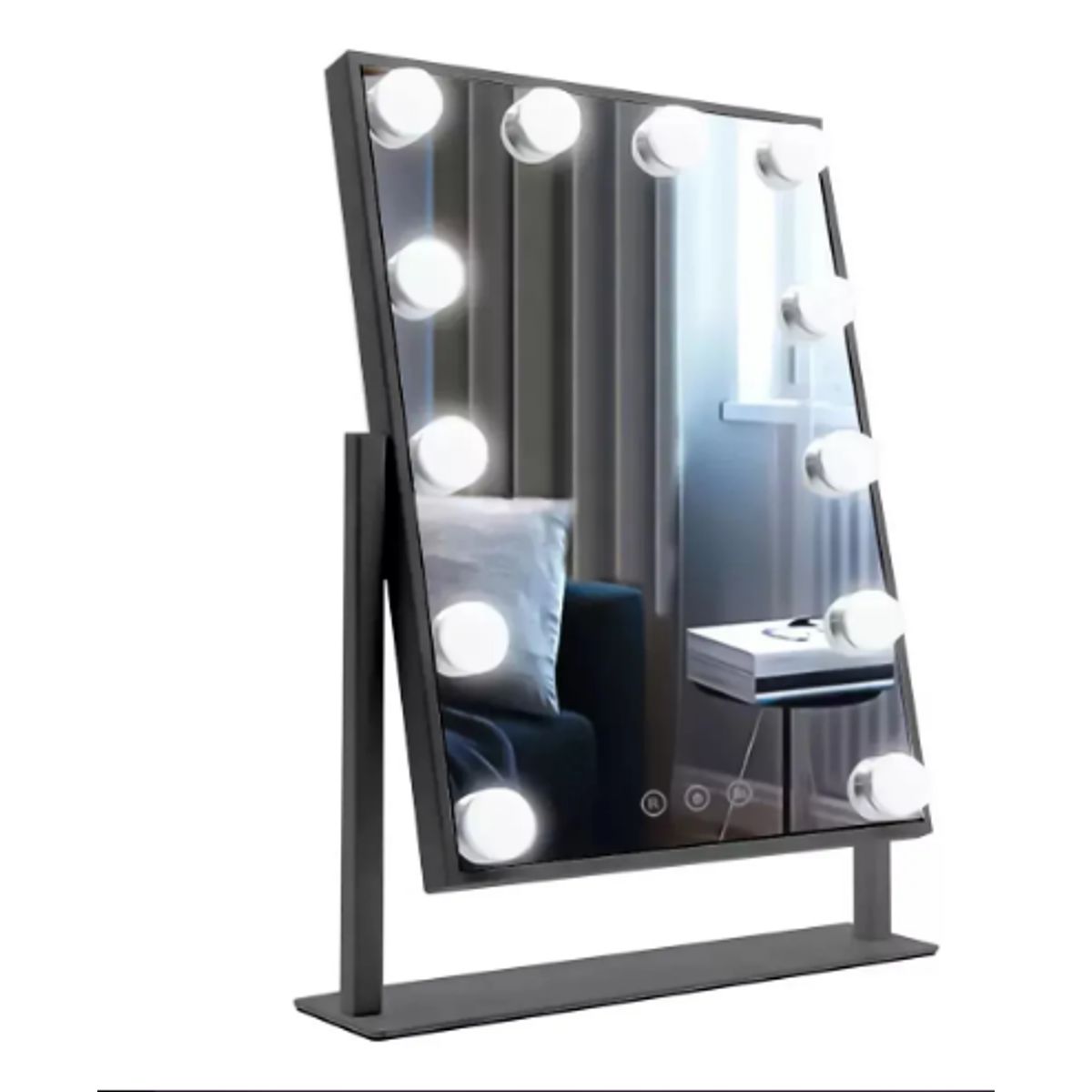 GENERICO - Espejo Maquillaje Tocador Profesional Led 12 Luces Usb 360°