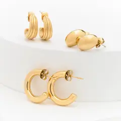 LOUNGE - Set Aros Woman Argollas Irregulares