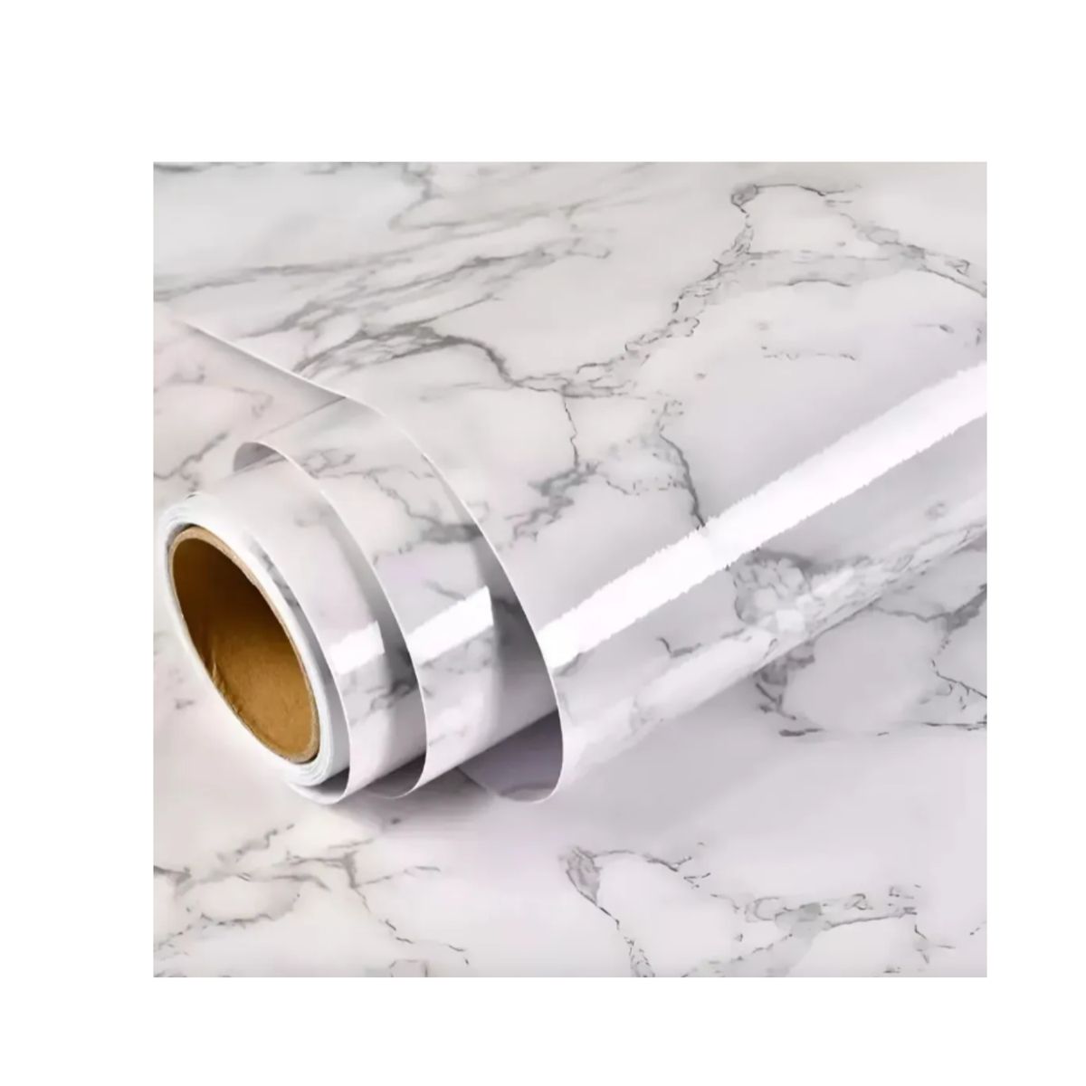 GENERICO - Papel Tapiz Adhesivo Mármol Impermeable Para Encimera Cajon 10m Blanco