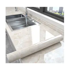 GENERICO - Papel Tapiz Adhesivo Mármol Impermeable Para Encimera Cajon 10m Beige