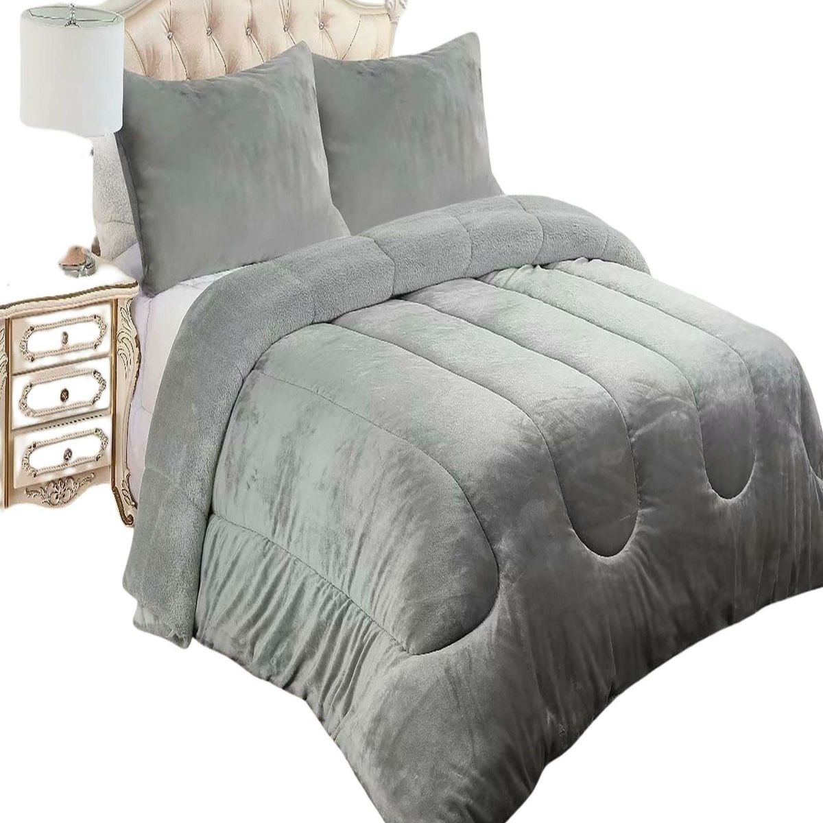 GENERICO - PLUMON CON SHERPA DE INVIERNO KING 250x270cm
