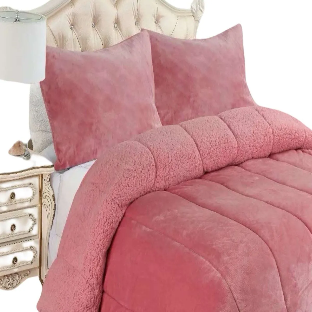 GENERICO - PLUMON CON SHERPA DE INVIERNO KING 250x270cm