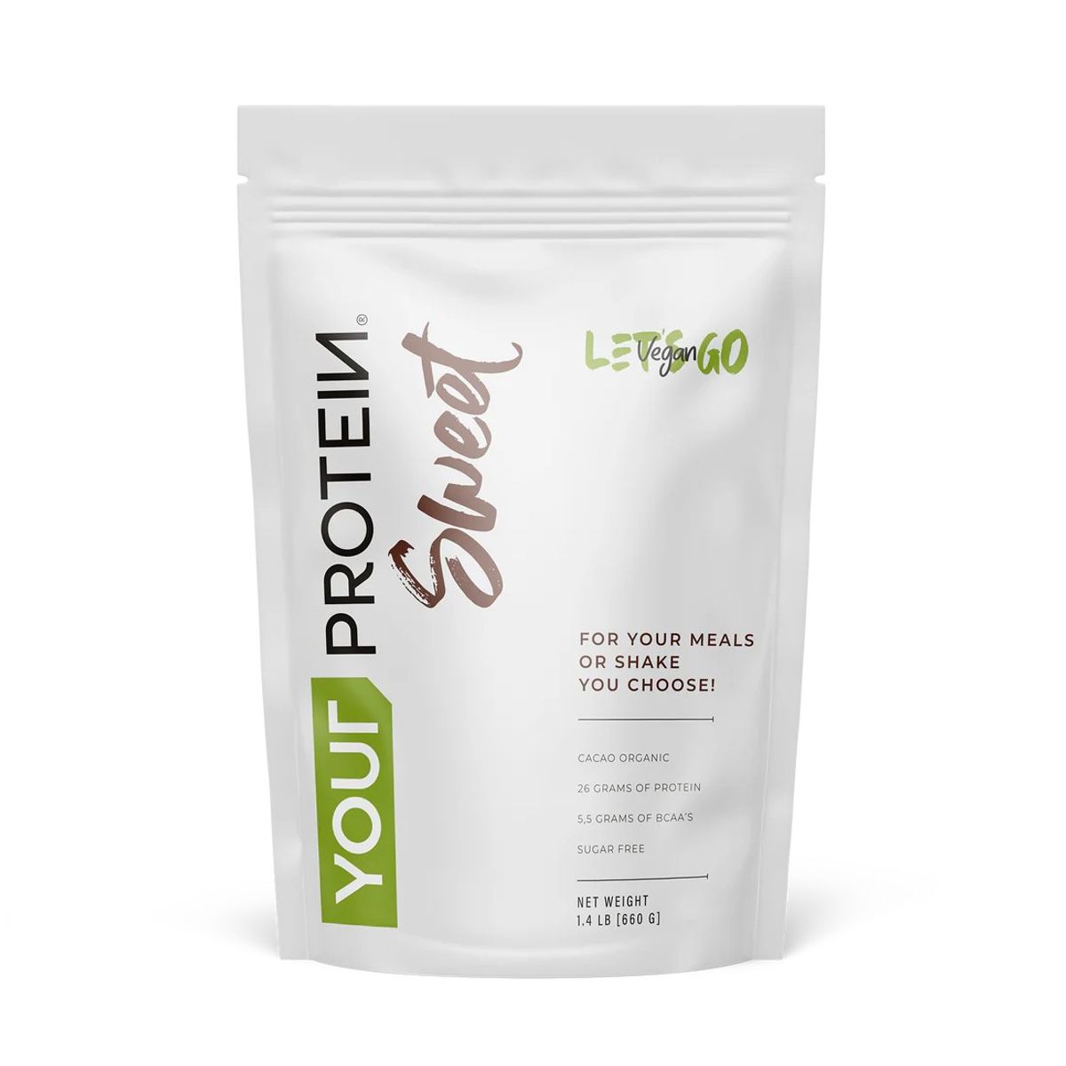 YOUR PROTEIN - PROTEINA SWEET VEGAN CACAO 1.4LB 660GR- YOUR PROTEIN