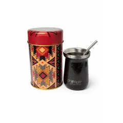 GENERICO - Pack Matero Country Premium Mate + Bombilla + Dispensador Anymate