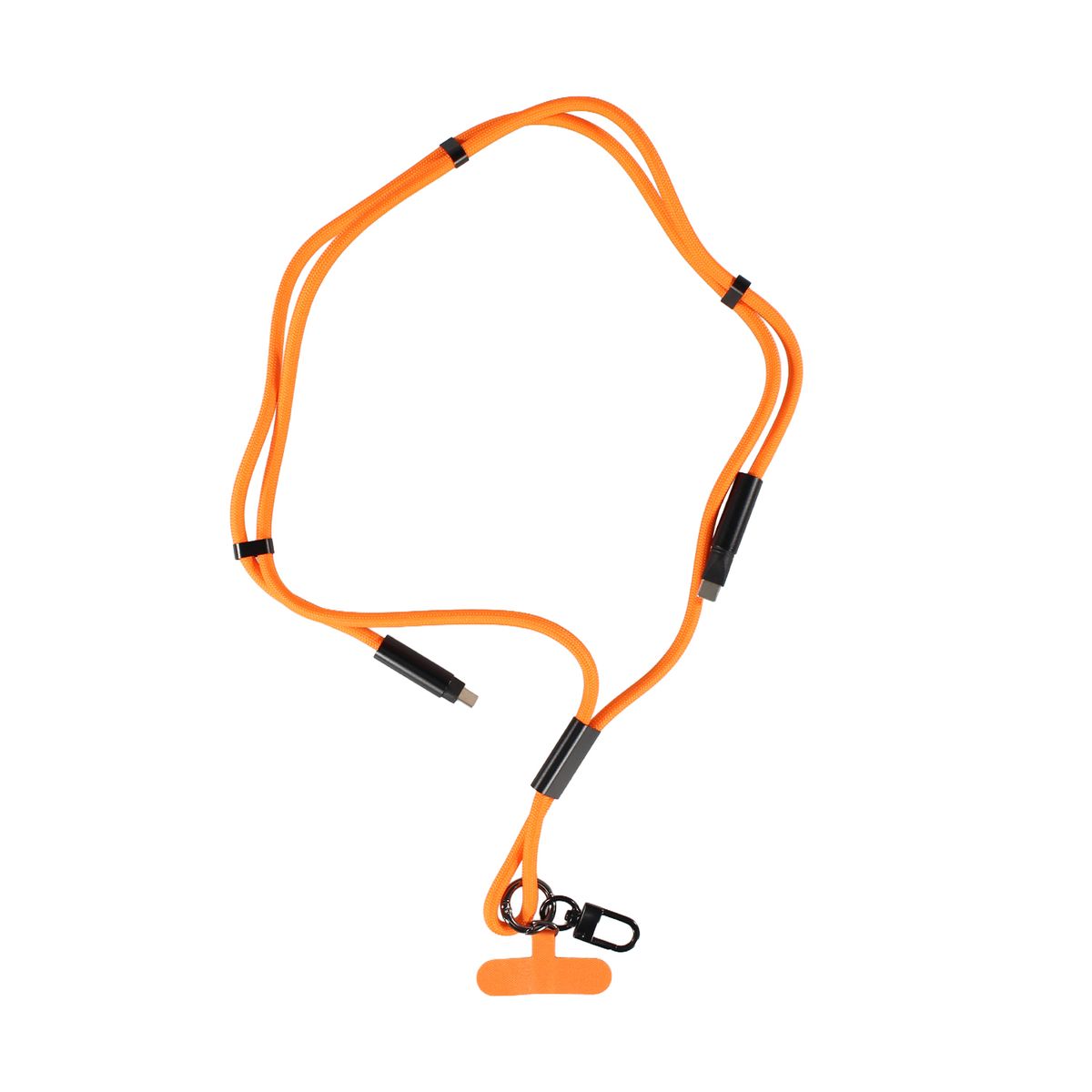 GENERICO - CABLE COLGANTE MDX PARA CELULAR 60W USB TIPO C A C. COMPATIBLE USB PD. ORANGE