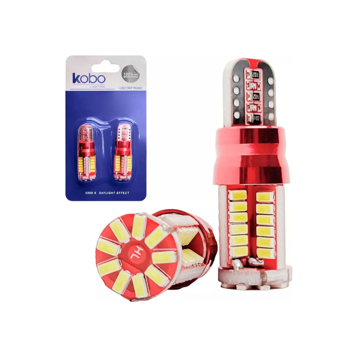 KOBO - Kit de 2 Ampolletas Led T10 Canbus