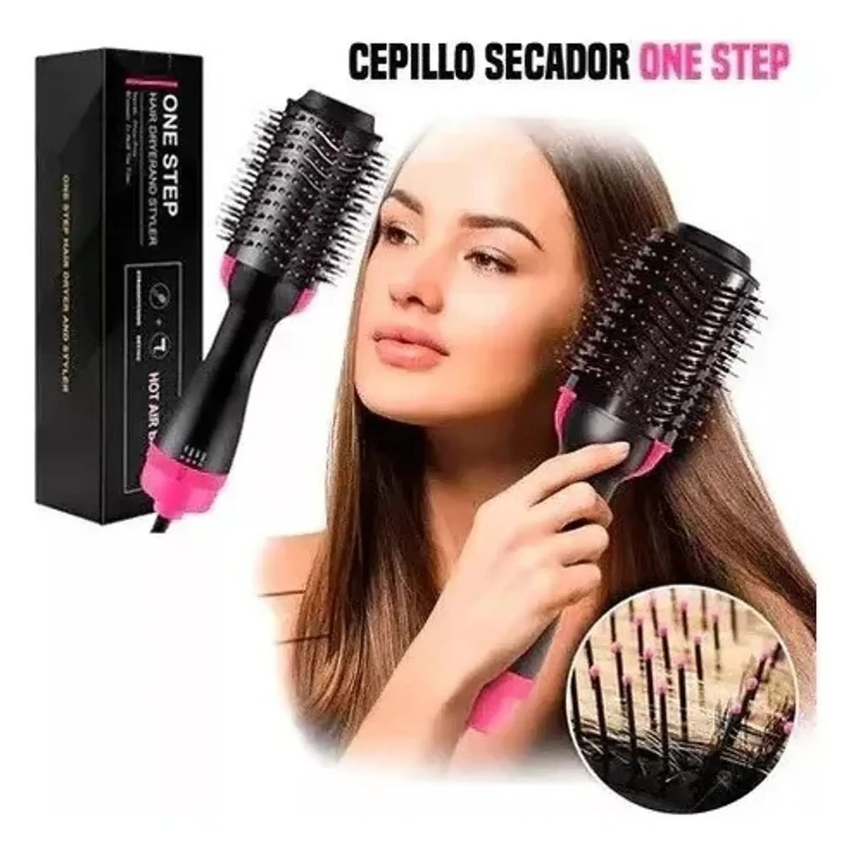 MOVI - CEPILLO ALISADOR ELÉCTRICO SECADOR ANTI FRIZZ 3 EN 1