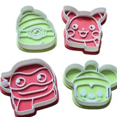 GENERICO - Pack 4 Cortadores de Galletas - Navidad