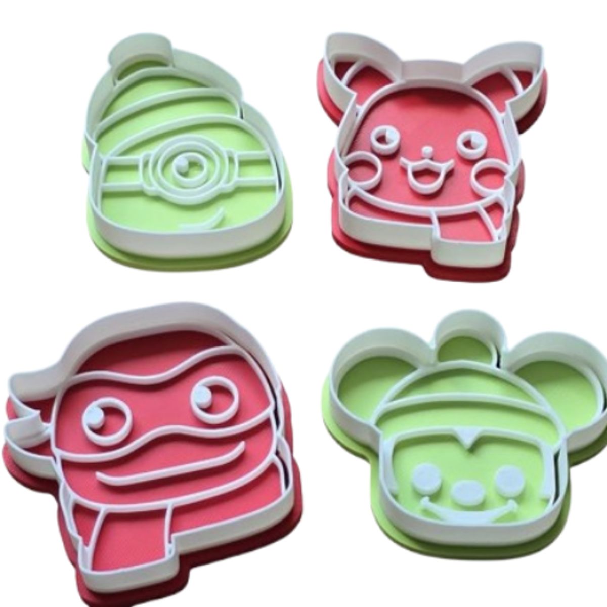 GENERICO - Pack 4 Cortadores de Galletas - Navidad