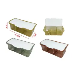 GENERICO - Especieros Plastico 3 Compartimientos Cocina Orden Facil