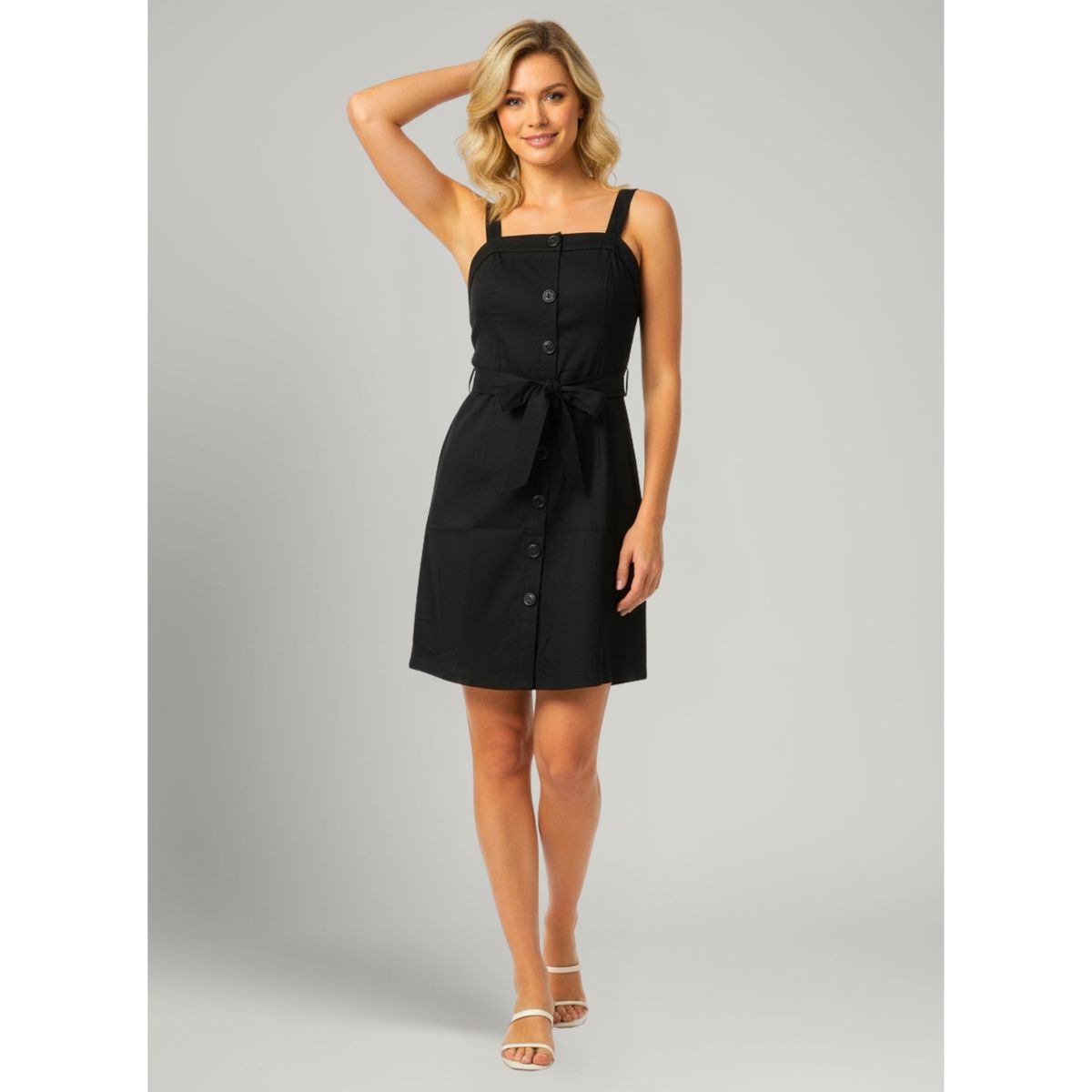 LIKE SHOP - Vestido Corto Mujer Verano Strapless Pabilos Con Cinturón A881