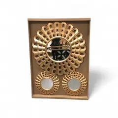 GENERICO - Set de Espejos Decorativos Gotico en forma de Ataud Color Dorado 3 Piezas