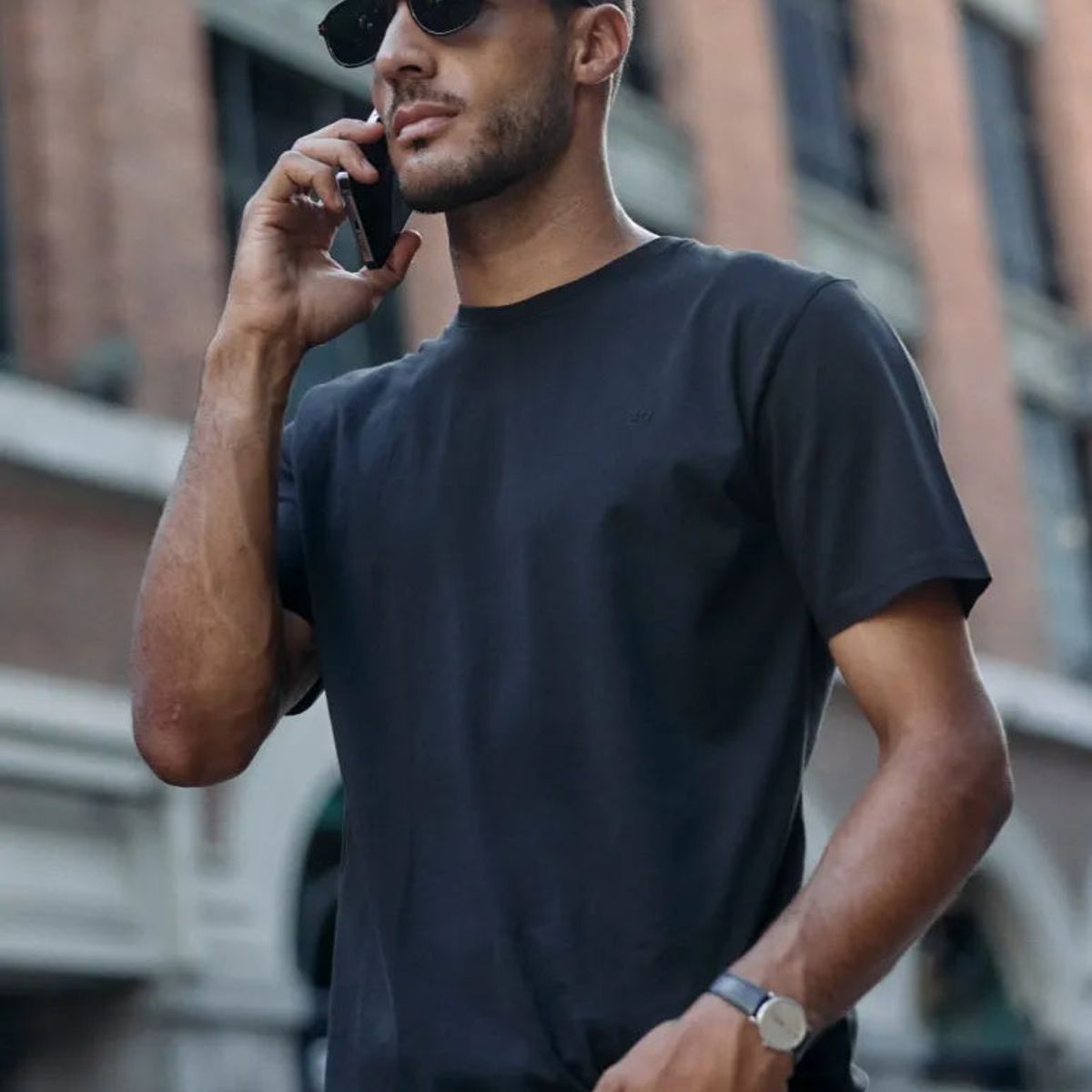 FROENS - Polera Hombre Slim Corta Algodón Orgánico Froens