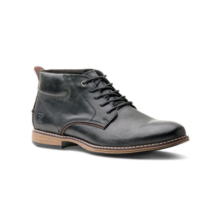 Botines Hombre De Cuero York-6-47-Negro