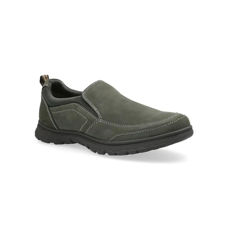 Zapatillas Urbanas Slip-On Hombre Cuero Forest Verde