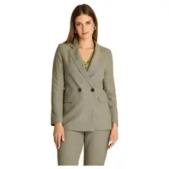 LORENZO DI PONTTI - Blazer Gris Cruzado con Bolsillos de Solapa