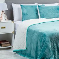 Cubrecama Flannel Sherpa Solid 2 Plazas