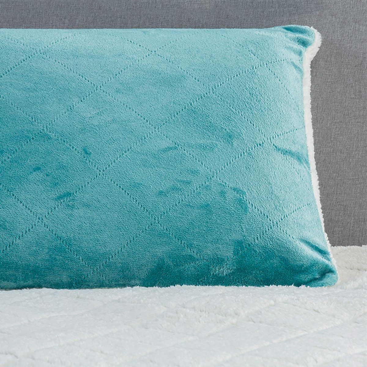 ZAHR - Cubrecama Flan Sherpa Solid Single Zahr