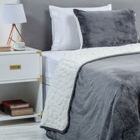 Cubrecama Flan Sherpa Solid Single