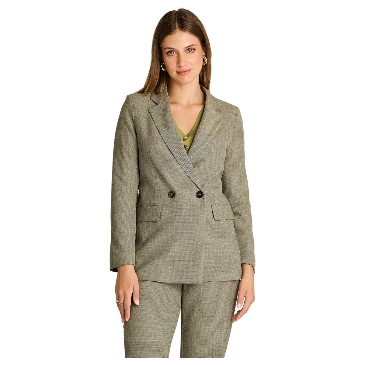 LORENZO DI PONTTI - Blazer Cruzado Mujer Gris
