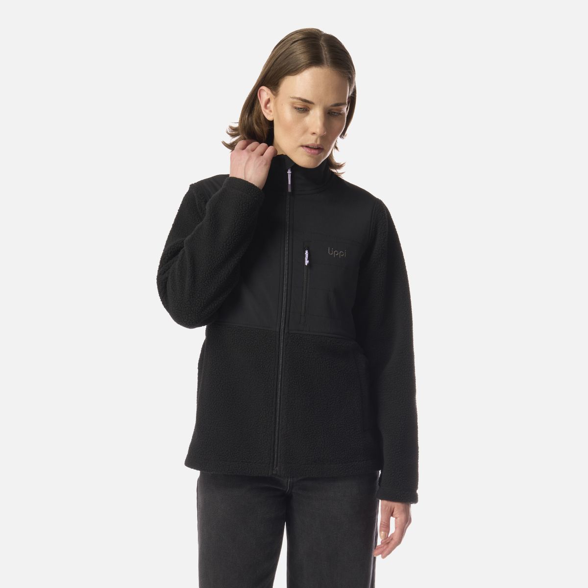 LIPPI - Polar Mujer Glaciar Sherpa-Pro Jacket Negro Lippi
