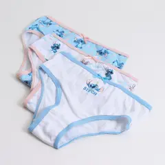 DISNEY - Tripack Calzón Niña Full Print Lilo & Stitch Celeste