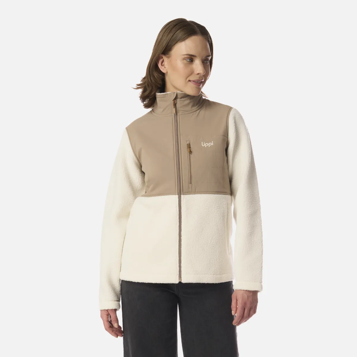 LIPPI - Polar Mujer Glaciar Sherpa-Pro Jacket Crema Lippi