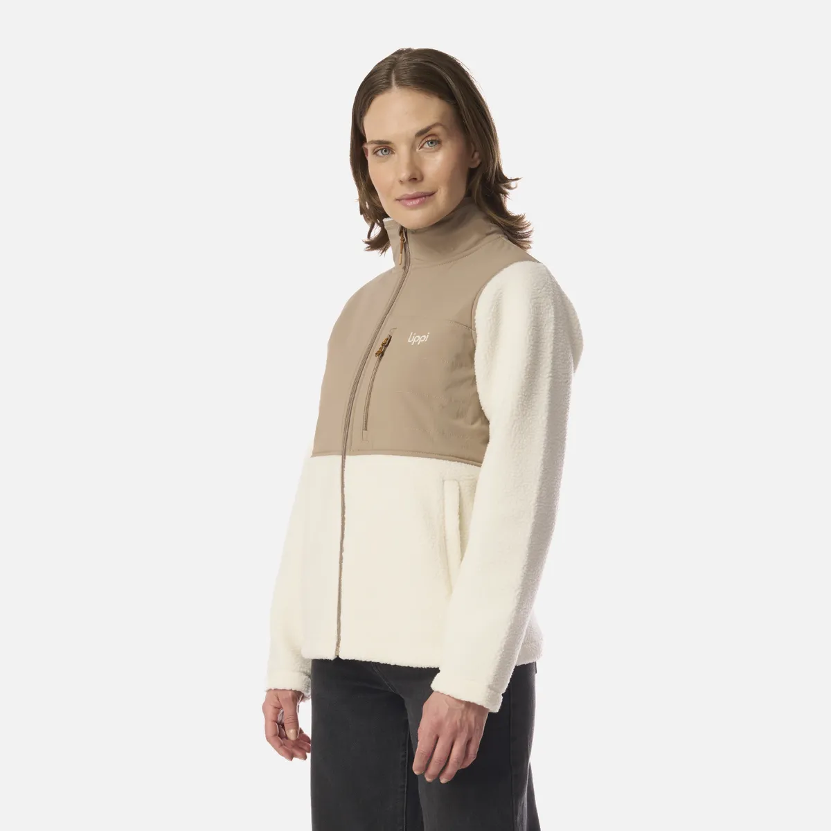 LIPPI - Polar Mujer Glaciar Sherpa-Pro Jacket Crema Lippi