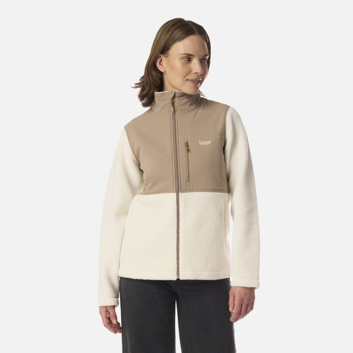 LIPPI - Polar Mujer Glaciar Sherpa-Pro Jacket Crema Lippi