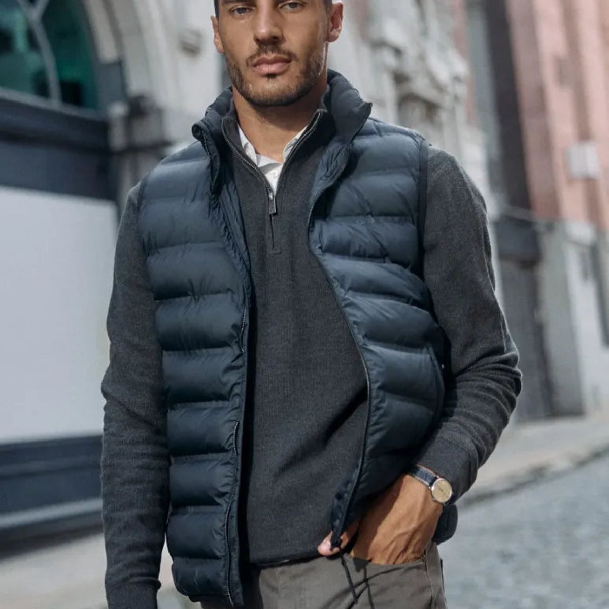 FROENS - Chaqueta Hombre Sin Mangas Poliéster reciclado Froens