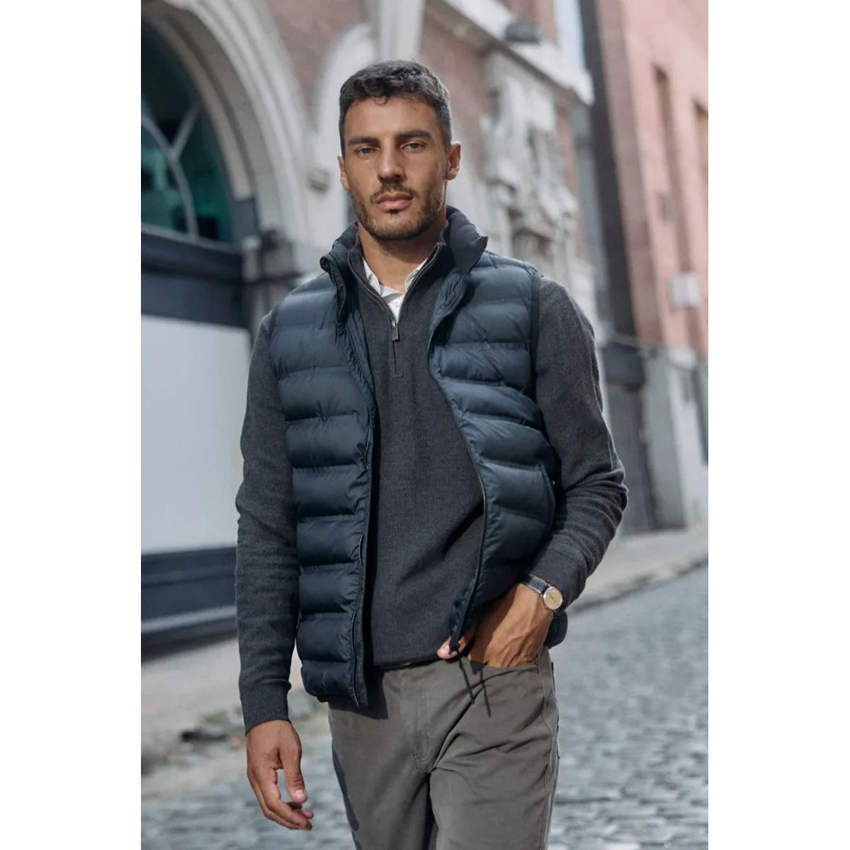 FROENS - Chaqueta Hombre Sin Mangas Poliéster reciclado Froens