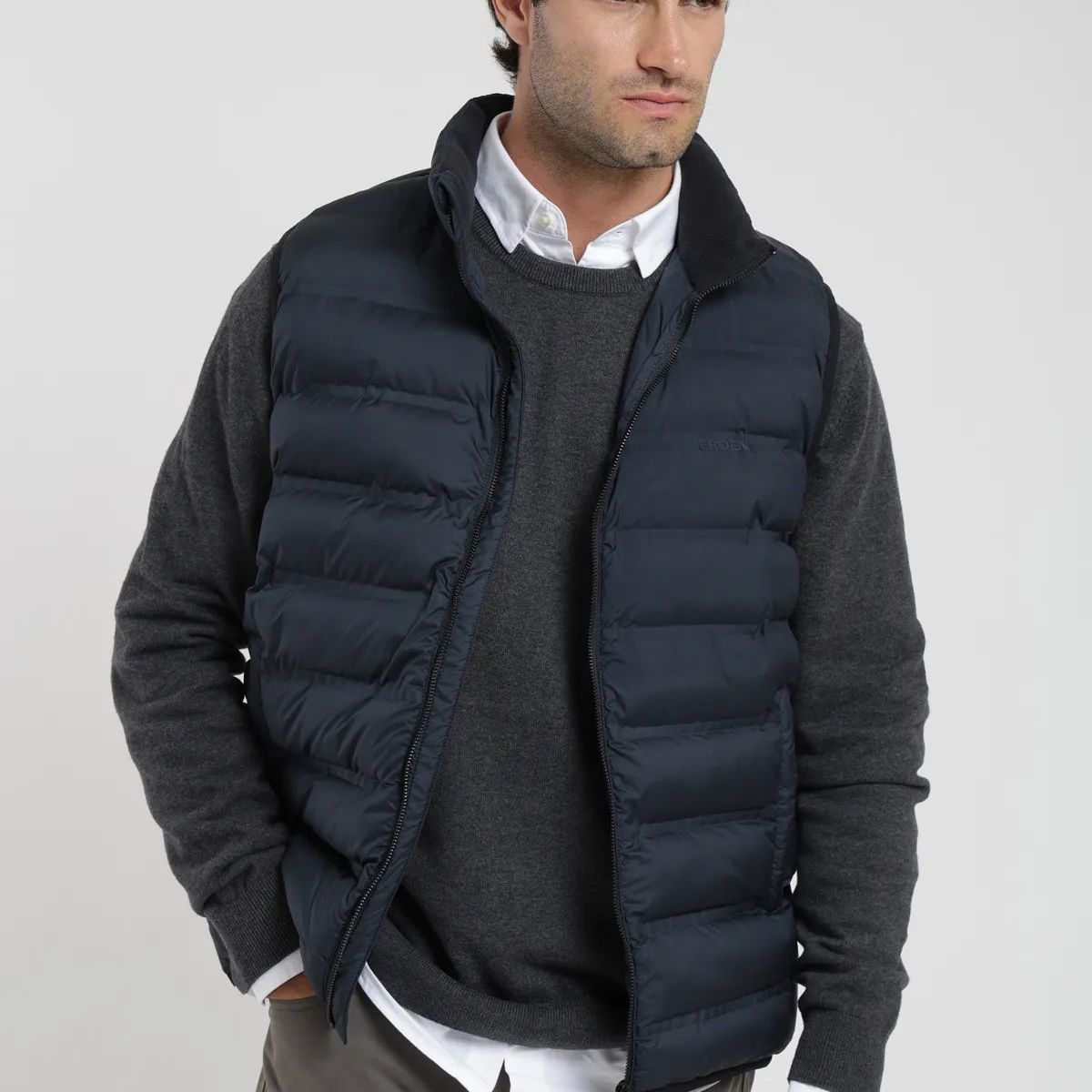 FROENS - Chaqueta Hombre Sin Mangas Poliéster reciclado Froens