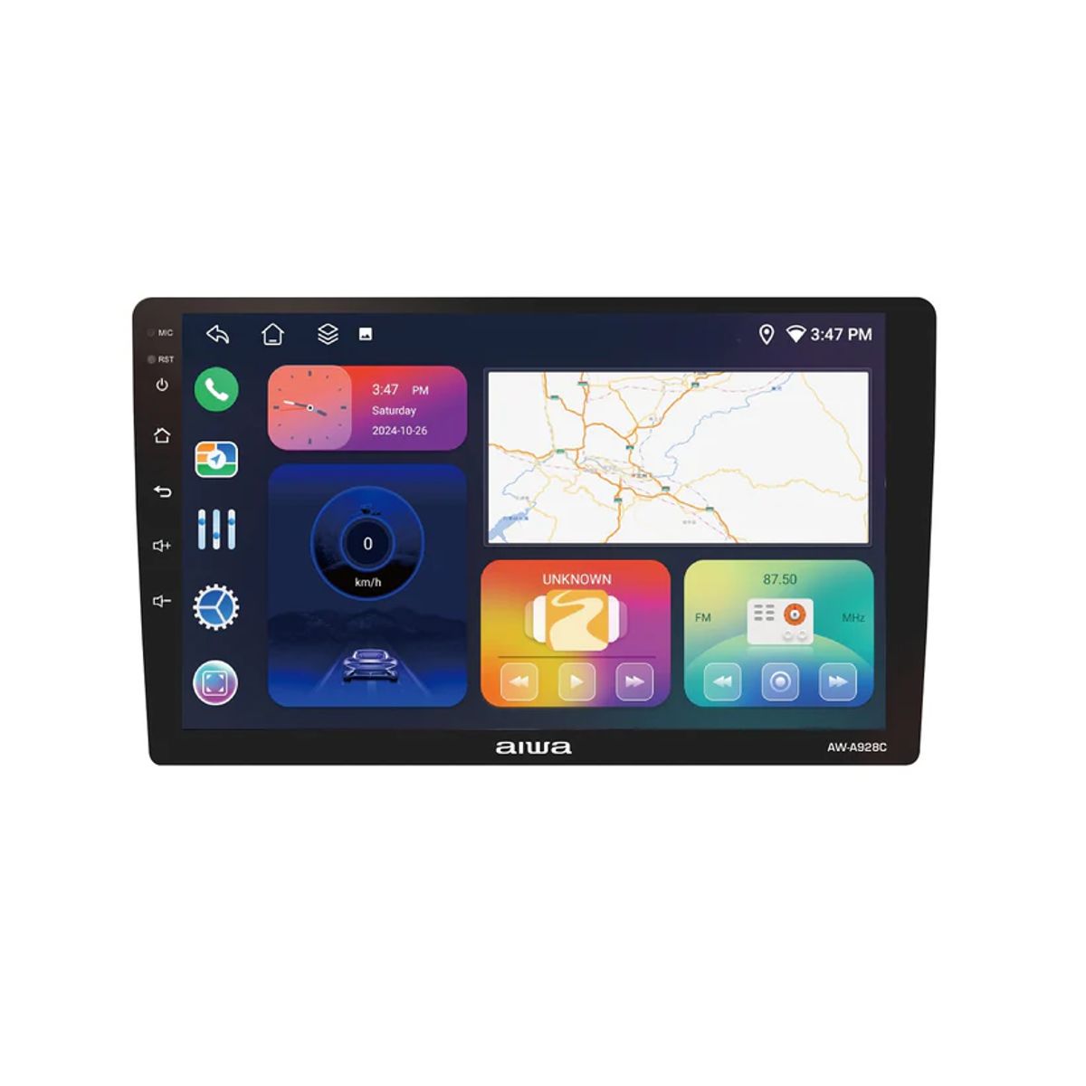 AIWA - Radio Auto Aiwa 2 Din Android Octacore Hd De 9'' Aw-a928c