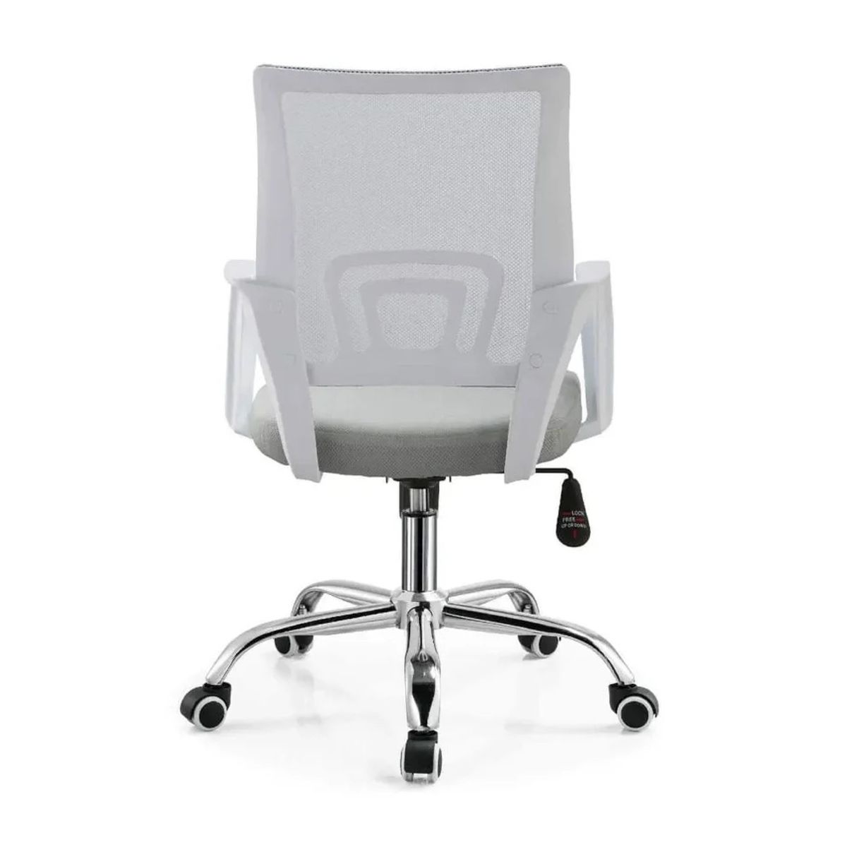 DALI - Silla de escritorio  ergonómica  con tapizado de malla gris blanca