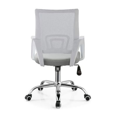Imagen 2 del producto Silla de escritorio ergonómica con tapizado de malla gris blanca