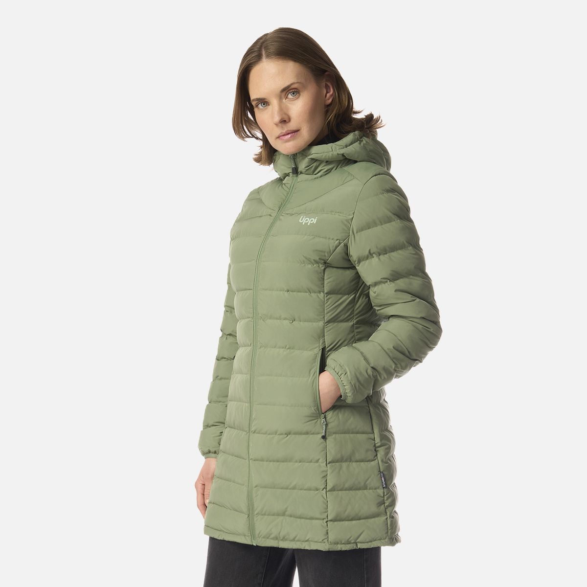 LIPPI - Chaqueta Mujer Snowmass Long Steam-pro Hoody Jacket Jade Oscuro Lippi