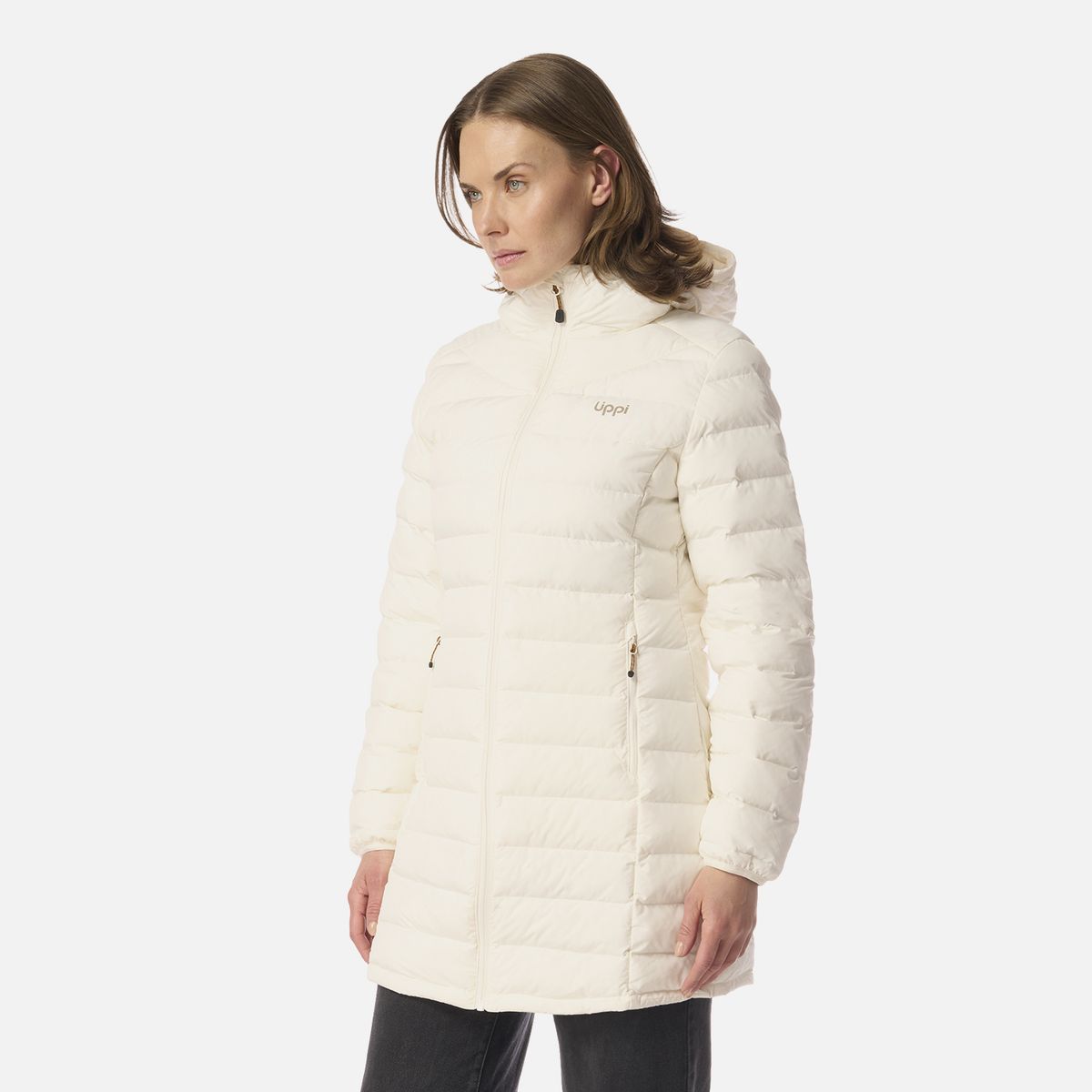 LIPPI - Chaqueta Mujer Snowmass Long Steam-pro Hoody Jacket Crema Lippi