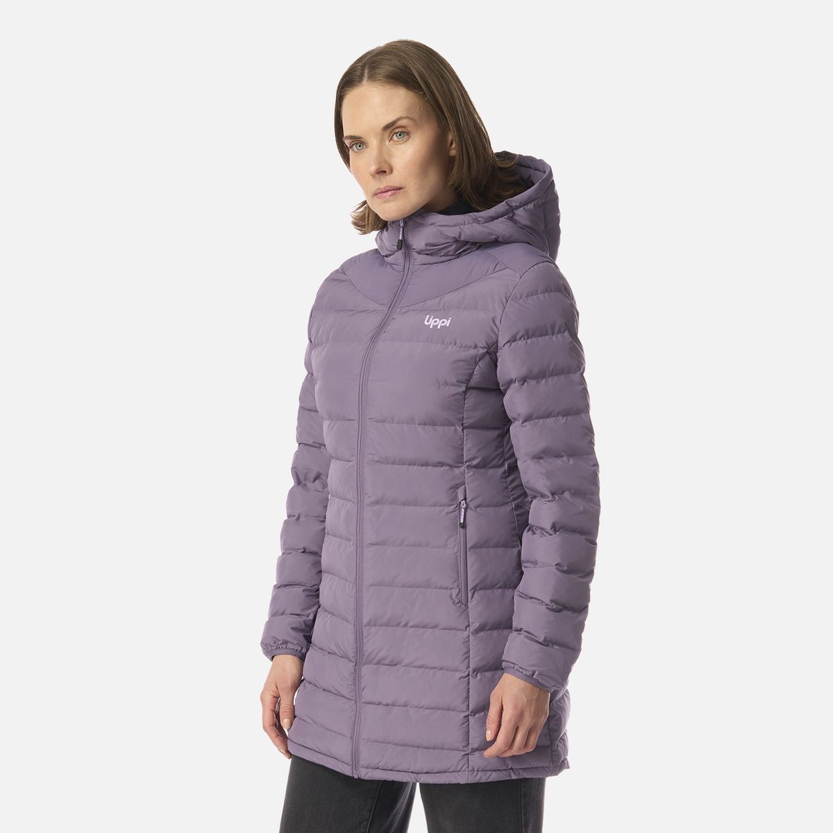 LIPPI - Chaqueta Mujer Snowmass Long Steam-pro Hoody Jacket Violeta Lippi