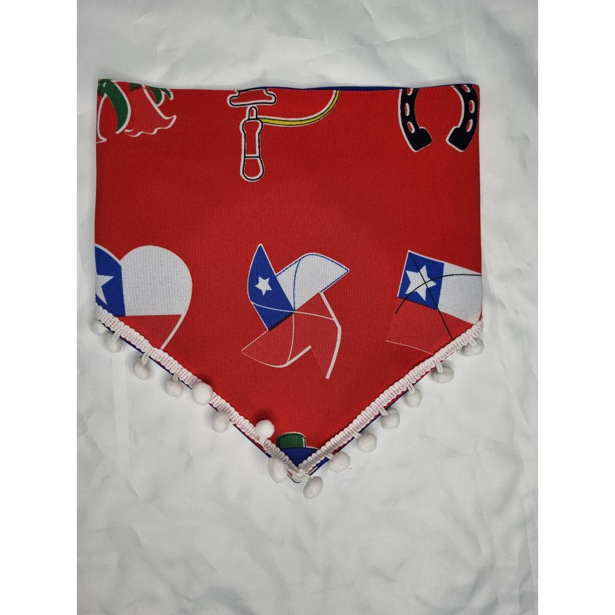 EL MUNDO DE EMMA - Bandana mascota fiestas patrias rojo talla XL