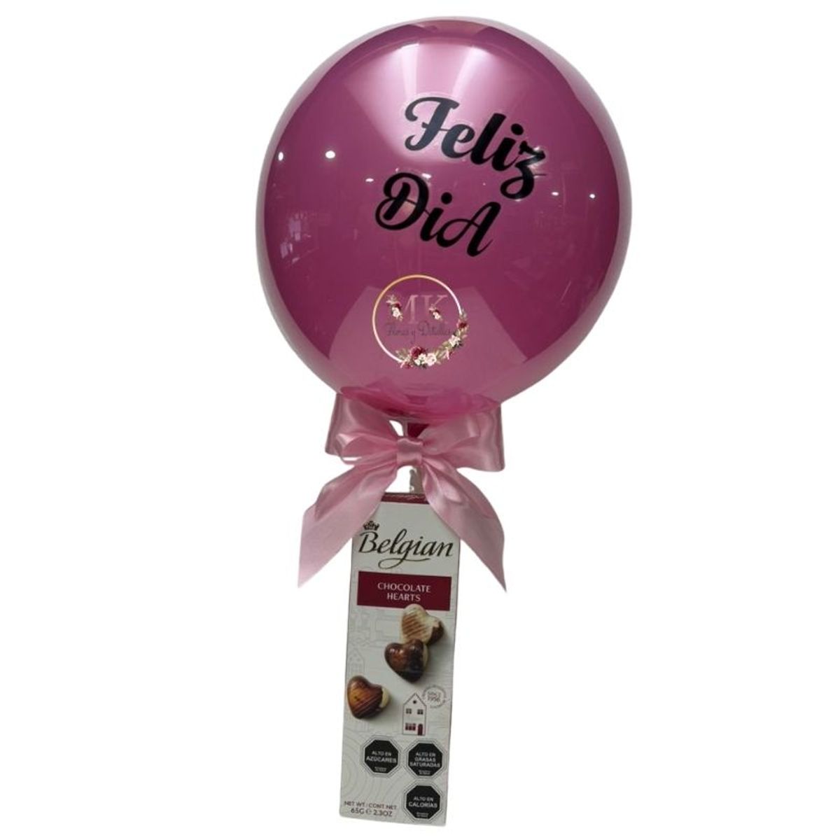 GENERICO - Bombones Belgian y Globo Burbuja Día de la Secretaria