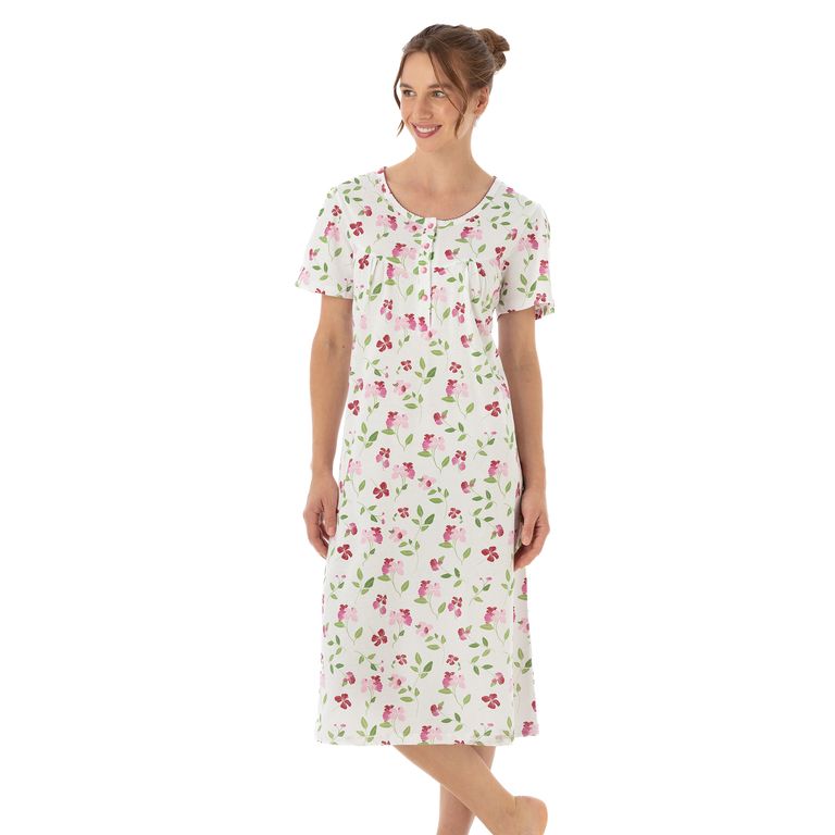 COD 728 CAMISA ALGODON ESTAMPADO MANGA CORTA Guinda L