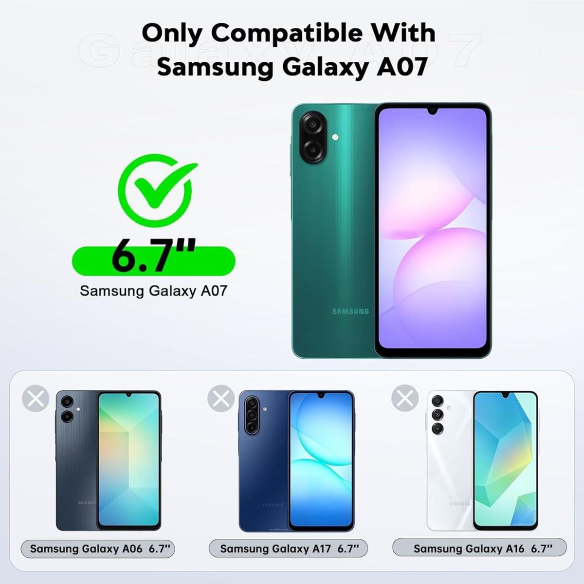 GENERICO - Carcasa Transparente para Samsung Galaxy A07 Reforzada