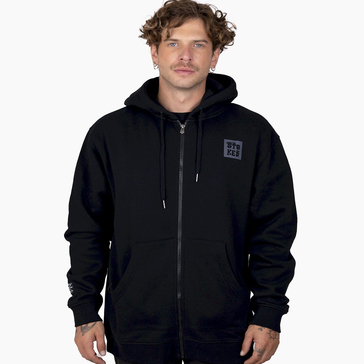 STOKED - Poleron Hombre Stoked Slab Negro