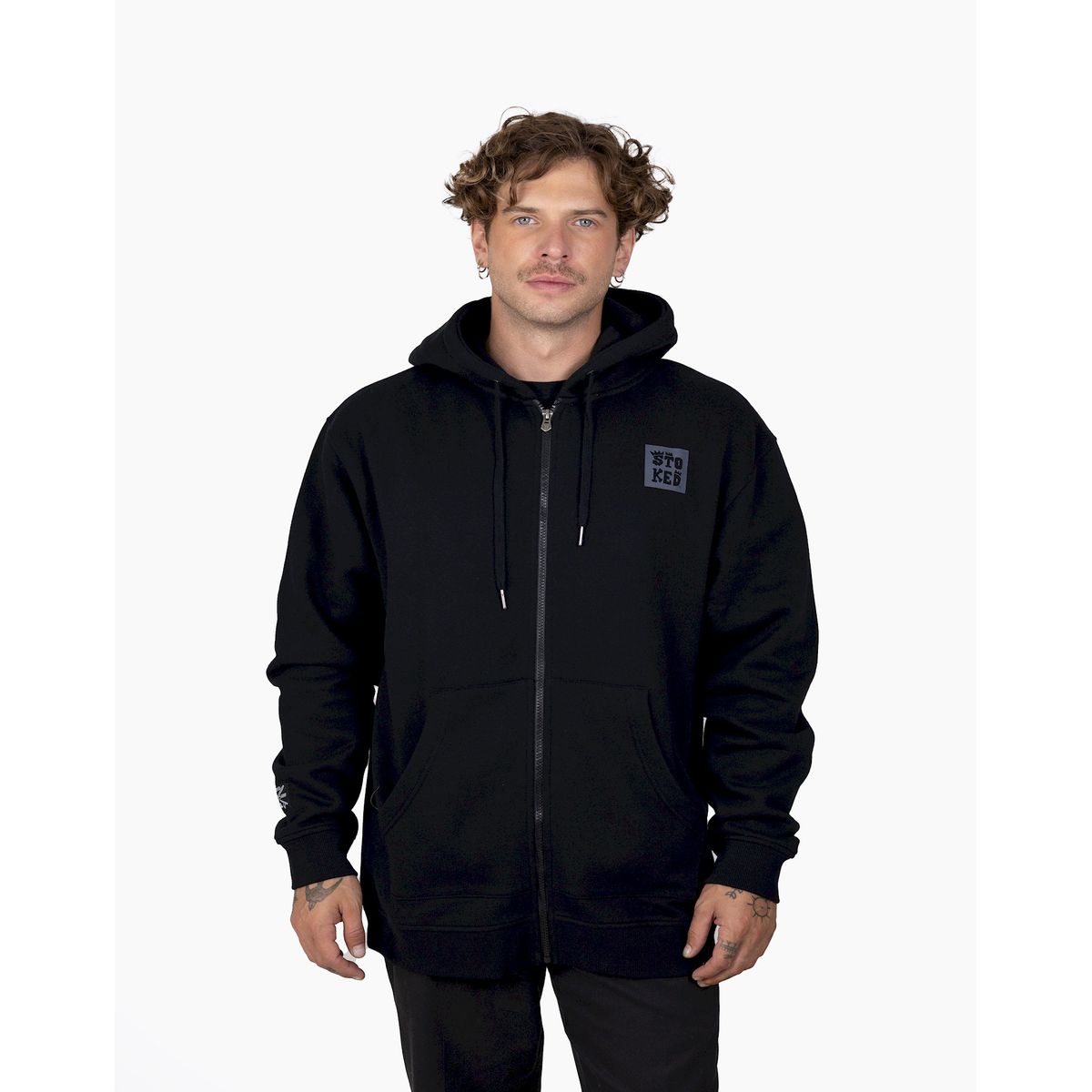 STOKED - Poleron Hombre Stoked Slab Negro