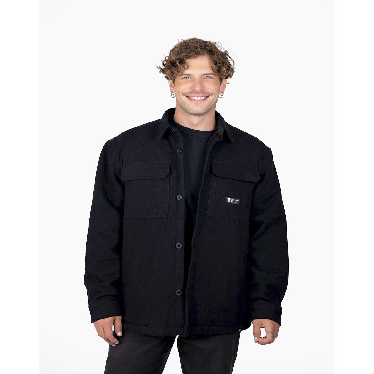 STOKED - Chaqueta Hombre Stoked Ola Negro