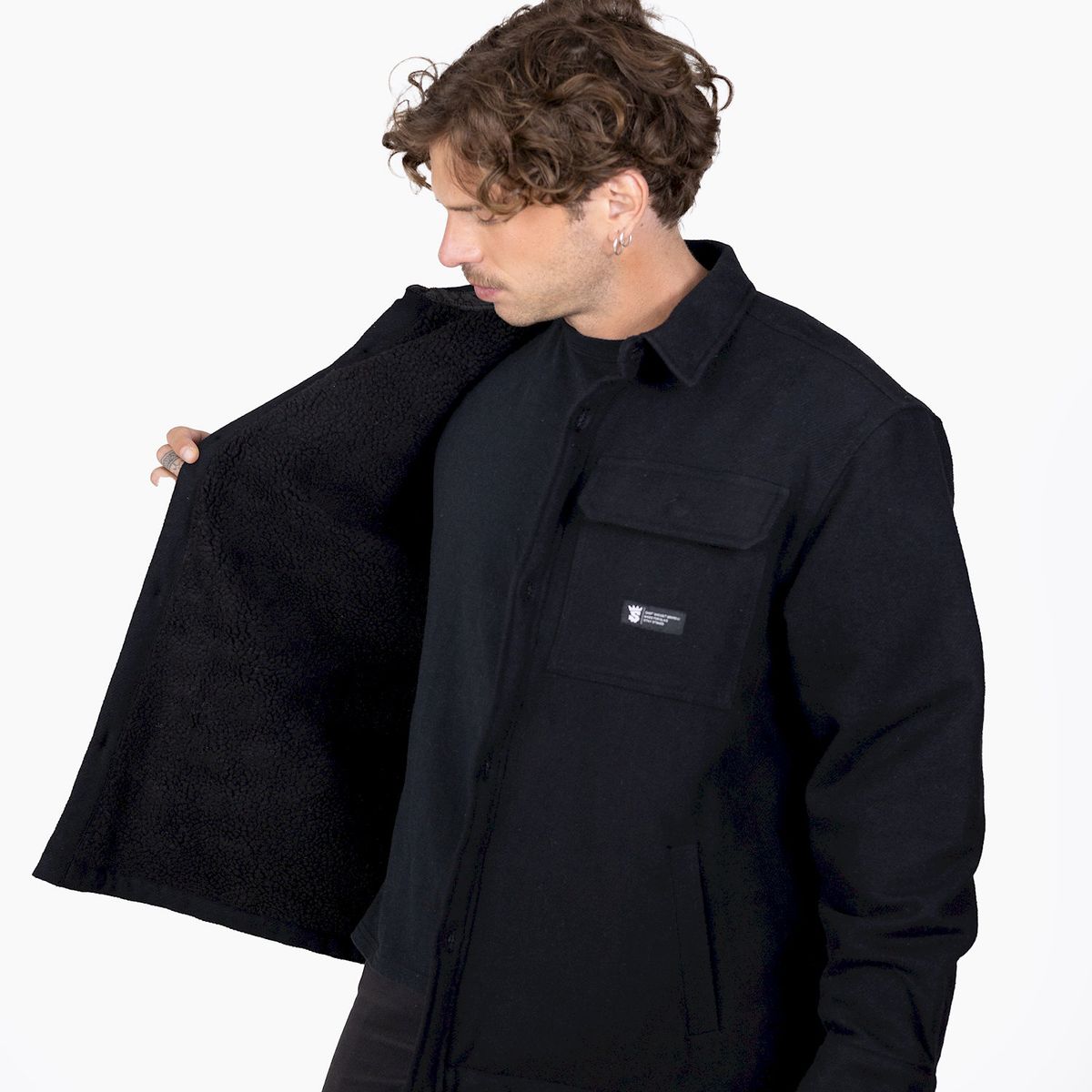 STOKED - Chaqueta Hombre Stoked Ola Negro
