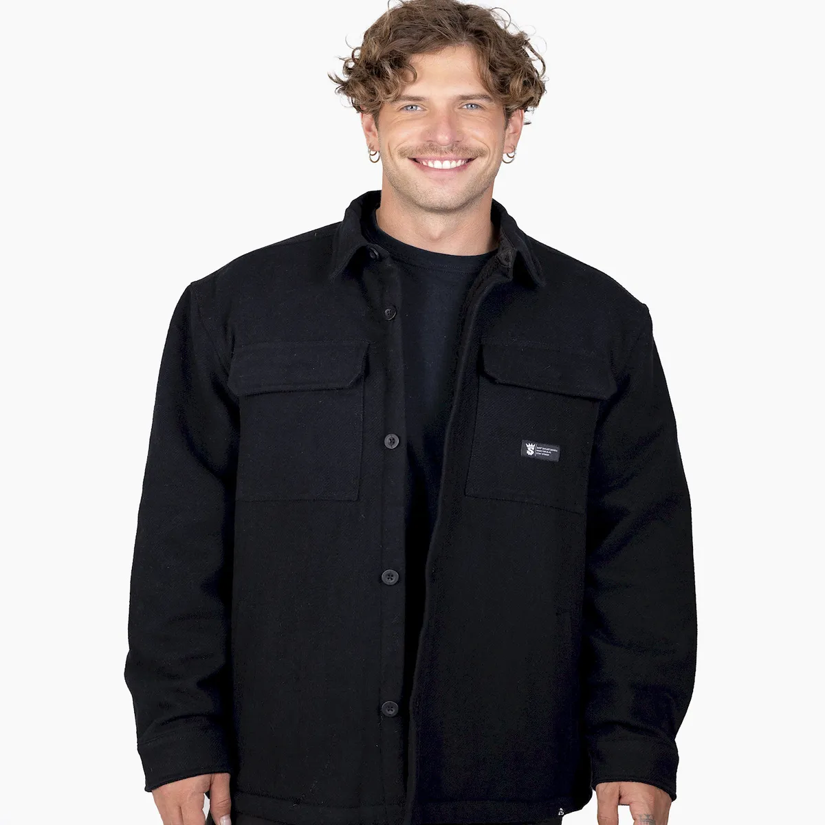 STOKED - Chaqueta Hombre Stoked Ola Negro