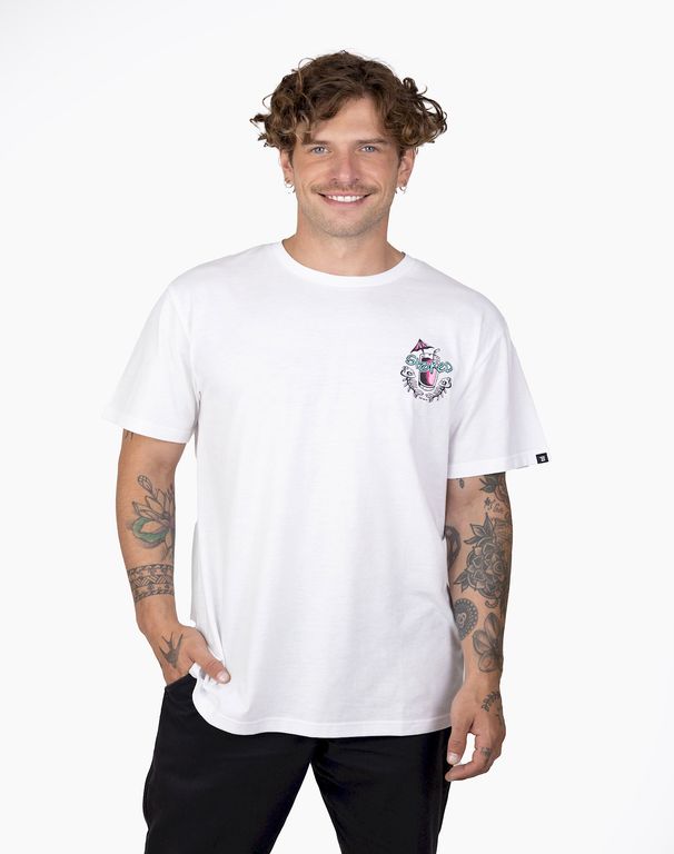 Polera Hombre Shark Blanco Blanco S