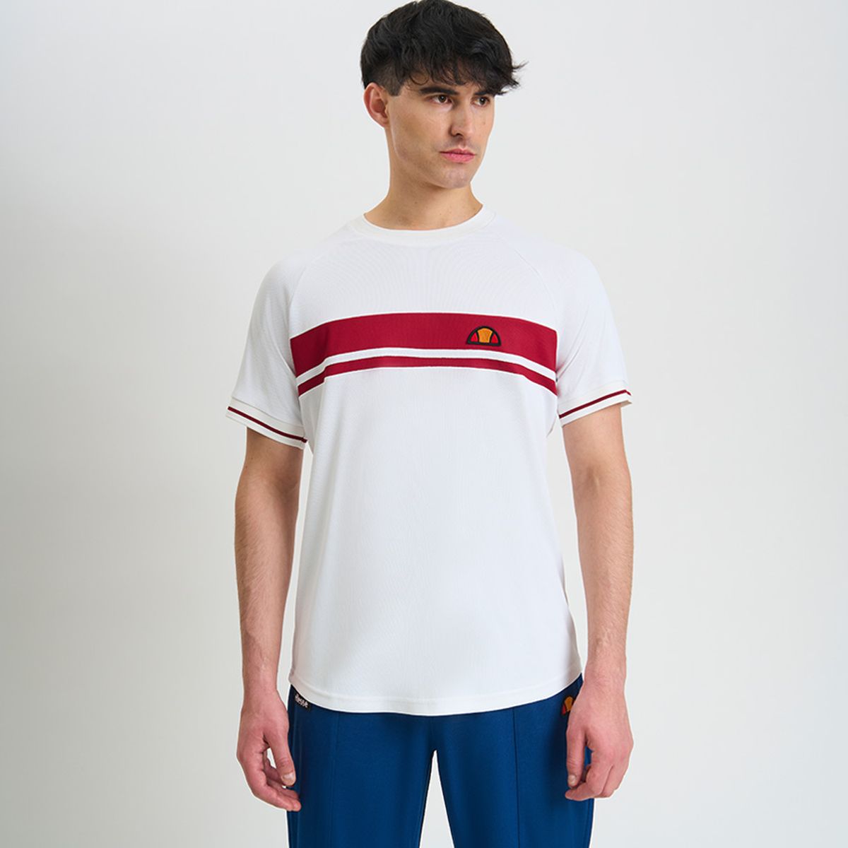 ELLESSE - POLERA HOMBRE ELLESSE TYLER BLANCO/ROJO