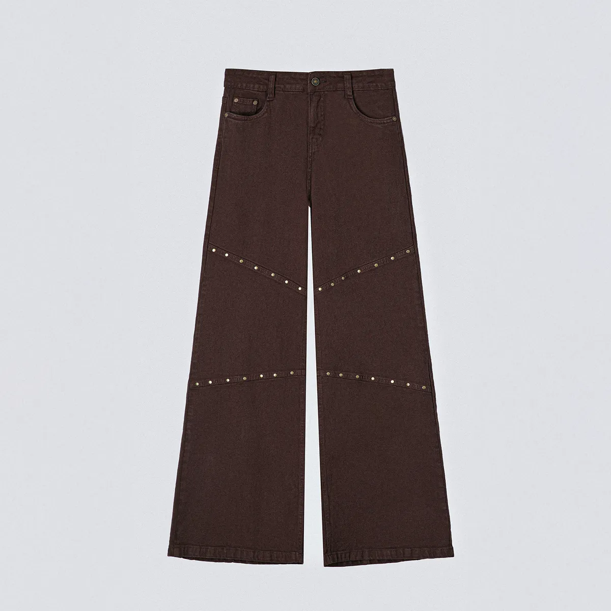 RAINDOOR - Pantalón corte tachas café Mujer Raindoor